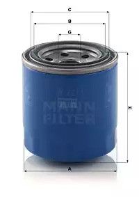 Масляный фильтр KIA SPORTAGE/Hyundai IX35, MANN-FILTER (W8017)