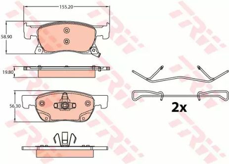 GDB2138 TRW - Колодки гальмівні для дисків, TRW (GDB2138)