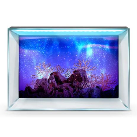 Наклейка в аквариум 3D морское дно, в разных размерах 40х65 см.