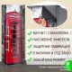 Наклейка, що самофіксується на холодильник, магнітна телефонна будка, 180 х 60 см, Лицьова
