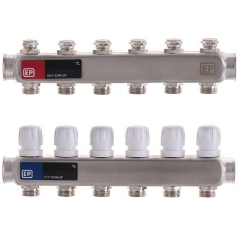 Колекторний блок з термостат. клапанами Europroduct EP.S1100-06 1"x6 (EP4993)