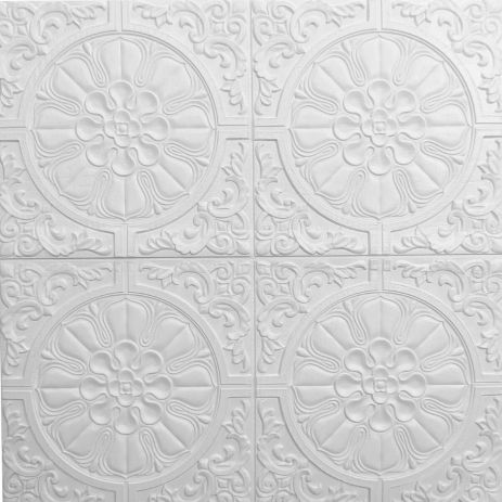 Самоклеюча декоративна стельова стінна 3D панель 700x700x7,5мм (175) SW-00000252