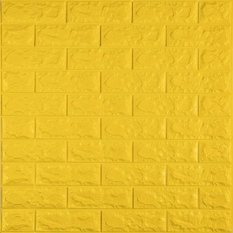 3D панель самоклеющаяся кирпич Желтый 700x770x7мм (010-7) SW-00000049