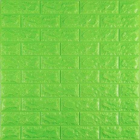 3D панель самоклеюча цегла Зелена 700x770x7мм (013-7) SW-00000051