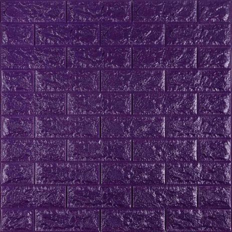 3D панель самоклеюча цегла Фіолетова 700x770x7мм (016-7) SW-00000062
