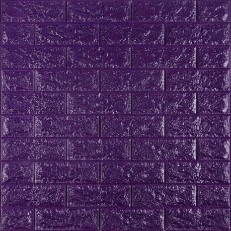 3D панель самоклеюча цегла Фіолетова 700x770x7мм (016-7) SW-00000062