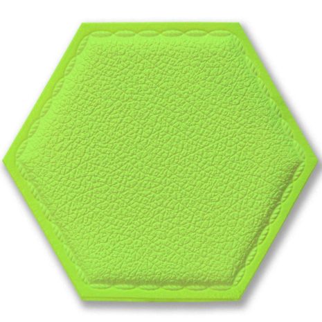 Декоративний шестикутник самоклеючий під шкіру зелений 200x230мм (1102) SW-00000742