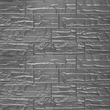 Самоклеюча 3D панель культурний камінь срібло 700х770х5мм (156) SW-00000751
