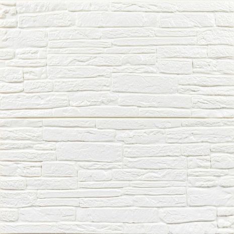 Самоклеящаяся 3D панель культурный камень белый 700х600х8мм (191) SW-00000070