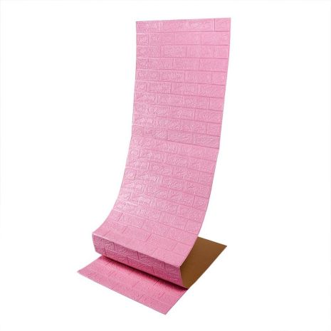 Самоклеюча 3D панель під рожеву цеглу 19600х700х3мм SW-00001471