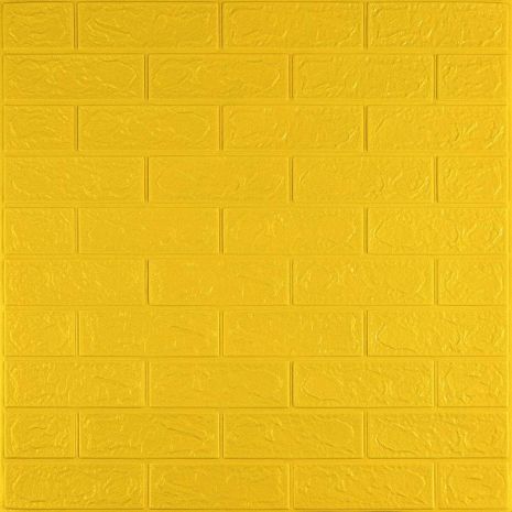 3D панель самоклеющаяся кирпич Желтый 700х770х3мм (010-3) SW-00001894