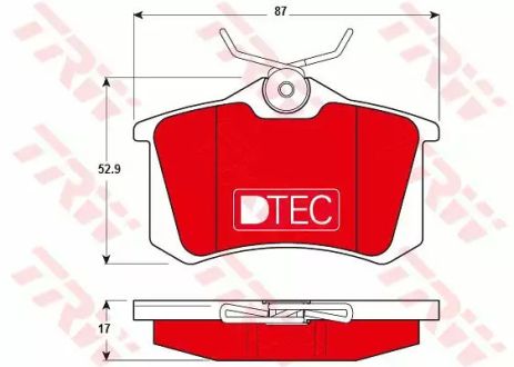 Тормозные колодки для дисков megane ii,cc/clio iii/scenic 98- (trw), TRW (GDB1330DTE)