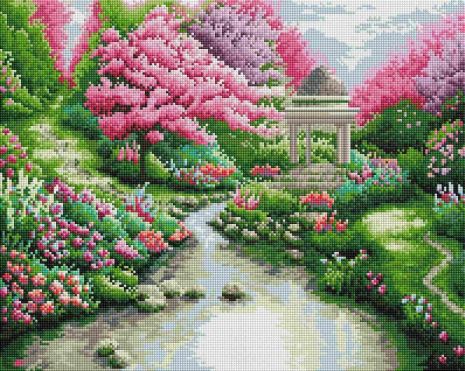 Алмазна мозаїка Пейзаж з альтанкою 40х50 см ColorArt SP085