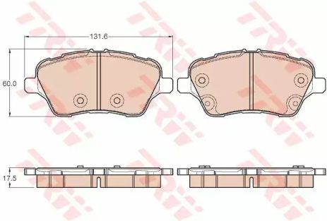 Колодки гальмові дискові FORD B-Max 12, TRW (GDB1959)