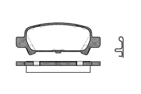 Комплект гальмівних колодок, дискове гальмо SUBARU LEGACY, REMSA (072902)