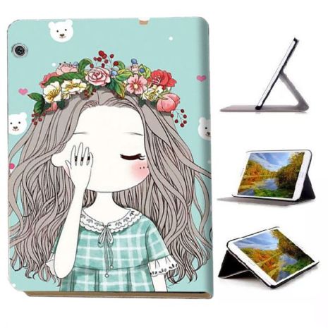 Чехол HUAWEI MediaPad T3 10 ags l09 w09 FashionPrint WreathGirl