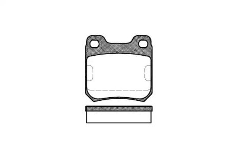 Комплект гальмівних колодок, дискове гальмо CHEVROLET OMEGA, SAAB 9-5, REMSA (023900)