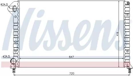 Радіатор охолодження FIAT DOBLO (119, 223) (01-)MT (Nissens), NISSENS (61767)