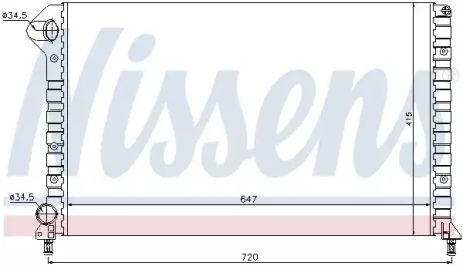 Радиатор охлаждения FIAT DOBLO (119, 223) (01-)MT (Nissens), NISSENS (61767)