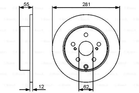 Диск гальмівний TOYOTA RAV, BOSCH (0986479419)