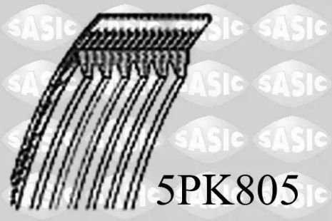 Ремень генератора, Sasic (5PK805)