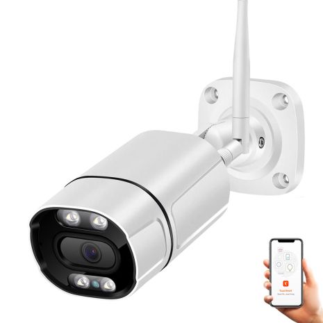Беспроводная уличная WiFi IP камера видеонаблюдения USmart OC-01w, с двойной подсветкой, для умного дома Tuya, 3 Мп