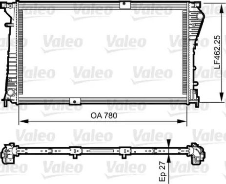 Радіатор охолодження двигуна OPEL VIVARO, RENAULT TRAFIC, VALEO (734931)