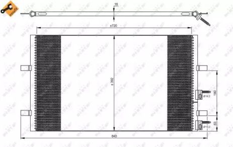 Радиатор кондиционера, NRF (35846)