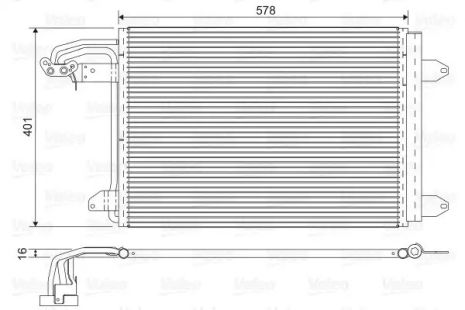 Радиатор кондиционера VW Caddy III 03-, VALEO (817777)