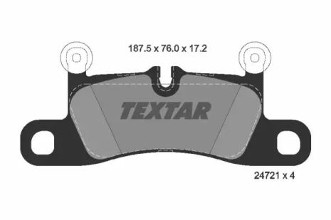 Колодки тормозные задние дисковые Volkswagen TOUAREG II (7P5) (2010 - 2017), TEXTAR (2472101)