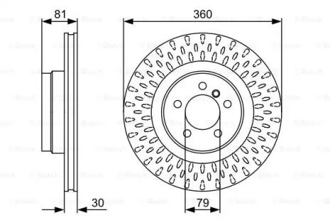 Диск гальмівний LAND ROVER, BOSCH (0986479557)