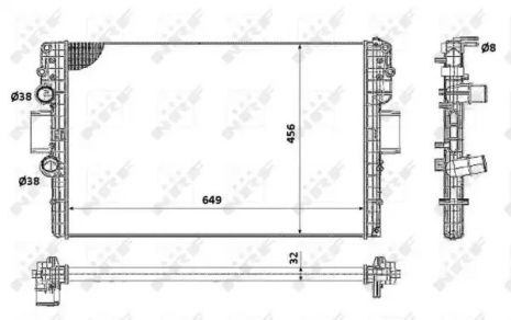 Радиатор охлаждения, NRF (58361)