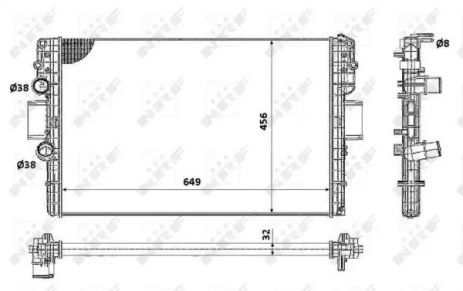 Радіатор охолодження, NRF (58361)
