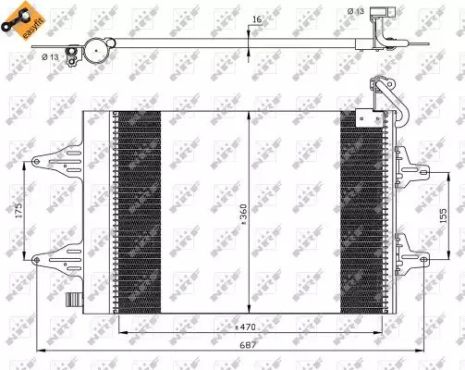 35480 NRF Радиатор кондиционера, NRF (35480)