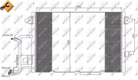 Конденсатор кондиционера AUDI A6 97- (NRF), NRF (35317)