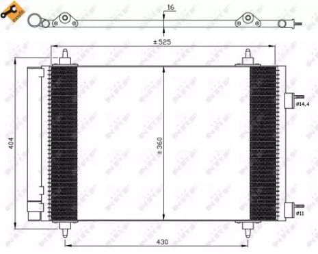 35611 NRF Радіатор кондиціонера, NRF (35611)