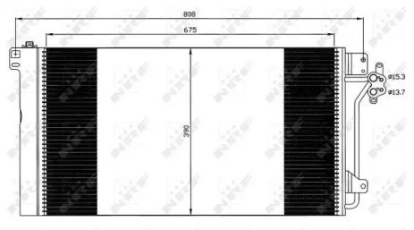 Конденсатор кондиционера VW Multivan 03-(NRF), NRF (35622)