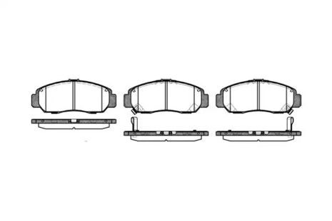 Комплект гальмівних колодок, дискове гальмо BYD F6, HYUNDAI MATRIX, REMSA (074712)