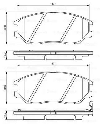 Колодки тормозные дисковые, BOSCH (0986494347)