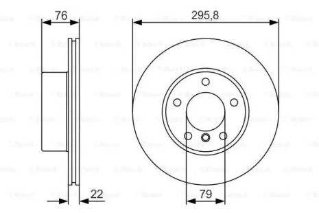 Диск гальмівний BMW E39 PR2, BOSCH (0986479R72)