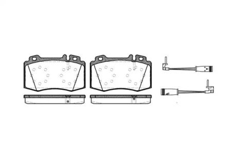 Комплект тормозных колодок, дисковый тормоз MERCEDES-BENZ CLS, REMSA (076902)