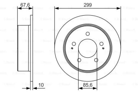 Диск гальмівний SSANGYONG KYRON (05/05-) задн. (Bosch), BOSCH (0986479U21)