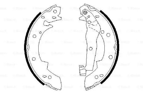 Колодки гальмівні барабан BMW - DE LA CHAPELLE 316/316i/316i Cabrio/318i/318i Cabrio/320i, BOSCH (0986487013)