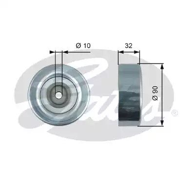 Ролики натяжители привода вспомогательных агрегатов GATES (T36495)
