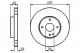 Диск гальмівний EUNOS 30X, FORD ASIA, MAZDA 323, BOSCH (0986478638)