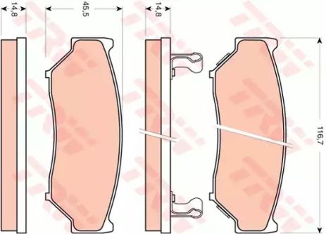 Колодки гальмівні, TRW (GDB3436)