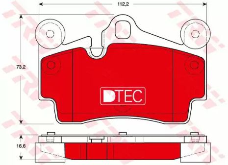 Колодки гальмівні, TRW (GDB1653DTE)