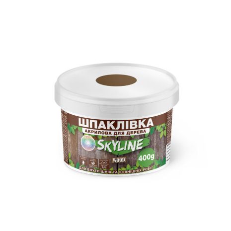 Шпаклівка для дерева готова до застосування акрилова SkyLine Wood Горіх 400 г