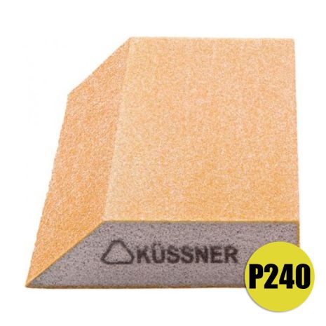 Шлифовальный брусок трапеция губка Kussner Soft P240 эластичный 125x90x25