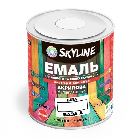 Эмаль для пола SkyLine Белый База А 0.75 л